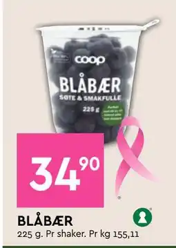 Coop Mega BLÅBÆR, NOK 34.9 tilbud
