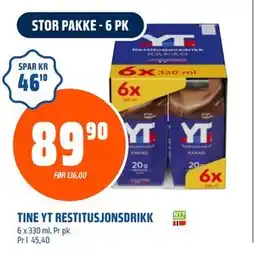 Coop Obs TINE YT RESTITUSJONSDRIKK, NOK 89.9 tilbud