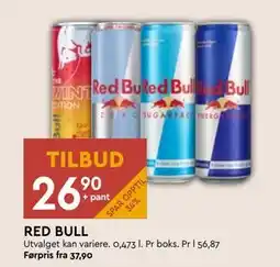 Coop Mega RED BULL, NOK 26.9 tilbud