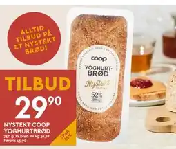 Coop Mega NYSTEKT COOP YOGHURTBRØD, NOK 29.9 tilbud