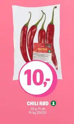 Coop Extra CHILI RØD, NOK 10 tilbud