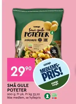 Coop Mega SMÅ GULE POTETER, Medlemspris tilbud