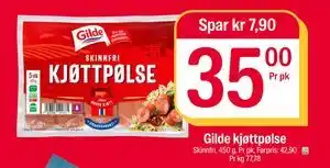Coop Extra Gilde kjøttpølse, NOK 35 tilbud