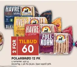 Coop Mega POLARBRØD 12 PK, NOK 60 tilbud