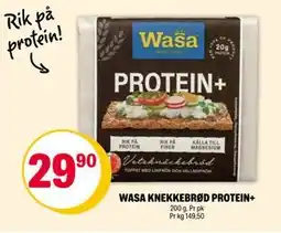 Coop Extra WASA KNEKKEBRØD PROTEIN+, NOK 29.9 tilbud