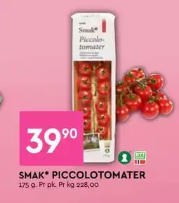 Coop Mega SMAK* PICCOLOTOMATER, NOK 39.9 tilbud