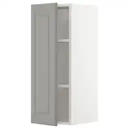 IKEA Metod Veggskap med hylleplater, hvit/bodbyn grå, 30x80 cm tilbud