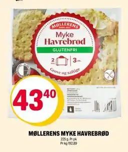 Coop Extra MØLLERENS MYKE HAVREBRØD, NOK 43.4 tilbud