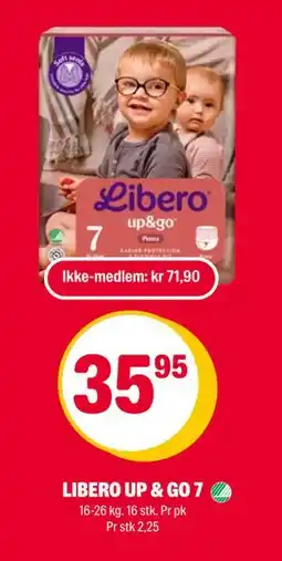 Coop Extra LIBERO UP & GO 7, NOK 71.9, Medlemspris tilbud