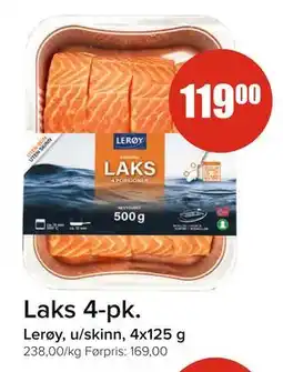 Spar Laks 4-pk, NOK 119 tilbud