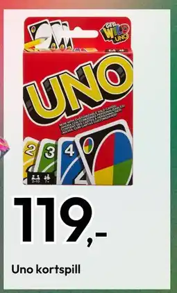 Gigaboks Uno kortspill, NOK 119 tilbud