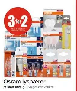 Spar Osram lyspærer tilbud
