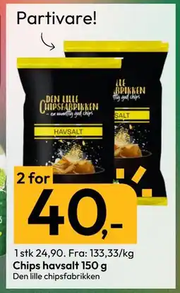 Gigaboks Chips havsalt 150 g, NOK 40 tilbud
