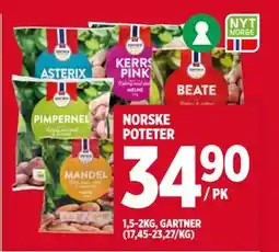Meny NORSKE POTETER, NOK 34.9 tilbud