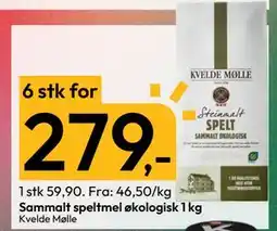 Gigaboks Sammalt speltmel økologisk 1 kg, NOK 279 tilbud