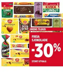 Meny FREIA SJOKOLADE tilbud