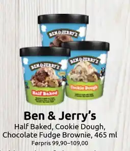 Joker Half Baked, Cookie Dough, Chocolate Fudge Brownie, 465 ml tilbud