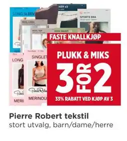 Meny Pierre Robert tekstil tilbud