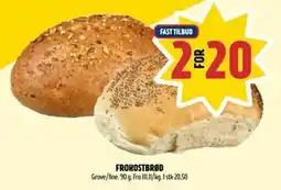 Coop Prix FROKOSTBRØD, NOK 20 tilbud