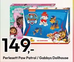 Gigaboks Perlesett Paw Patrol / Gabbys Dollhouse, NOK 149 tilbud