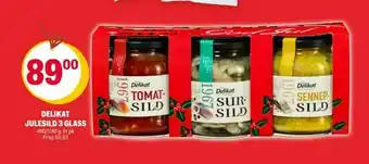 Coop Extra Delikat julesild 3 glass tilbud