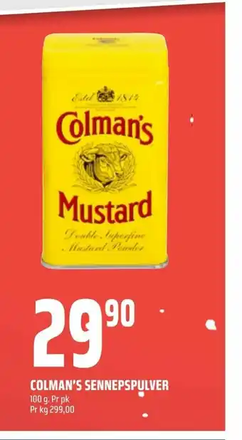 Coop Obs Colman's sennepspulver tilbud