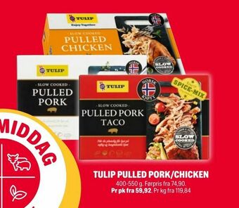 Coop Extra Tulip pulled pork/chicken tilbud