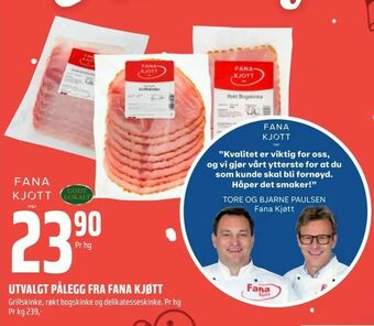 Coop Obs Utvalgt pålegg fra fana kjøtt tilbud