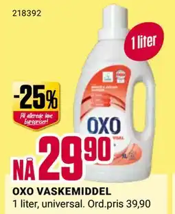 Europris OXO VASKEMIDDEL, NOK 29.9 tilbud