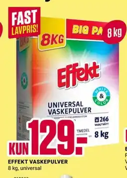 Europris EFFEKT VASKEPULVER, NOK 129 tilbud