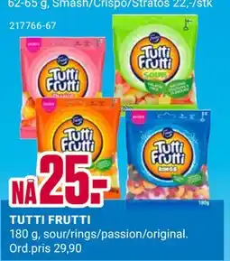 Europris TUTTI FRUTTI, NOK 25 tilbud