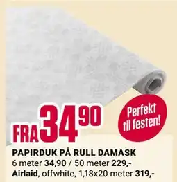 Europris PAPIRDUK PÅ RULL DAMASK tilbud