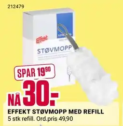 Europris EFFEKT STØVMOPP MED REFILL, NOK 30 tilbud