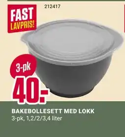 Europris BAKEBOLLESETT MED LOKK, NOK 40 tilbud