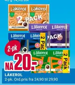 Europris LÄKEROL, NOK 20 tilbud
