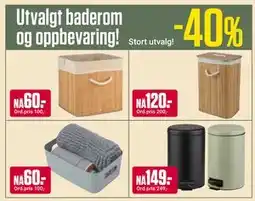 Europris Utvalgt baderom og oppbevaring! tilbud