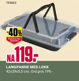 Europris LANGPANNE MED LOKK, NOK 119 tilbud