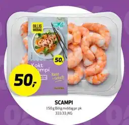 Bunnpris SCAMPI, NOK 50 tilbud