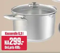 Europris Kasserolle 6,3 l, NOK 299 tilbud