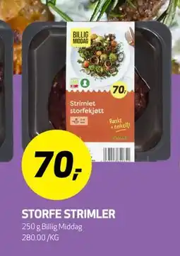 Bunnpris STORFE STRIMLER, NOK 70 tilbud