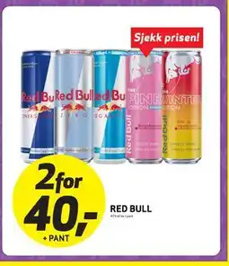 Bunnpris RED BULL, NOK 40 tilbud