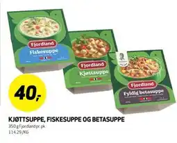 Bunnpris KJØTTSUPPE, FISKESUPPE OG BETASUPPE, NOK 40 tilbud