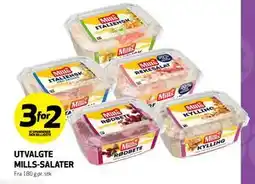 Bunnpris UTVALGTE MILLS-SALATER tilbud