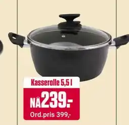 Europris Kasserolle 5,5 l, NOK 239 tilbud