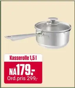 Europris Kasserolle 1,5 l, NOK 179 tilbud