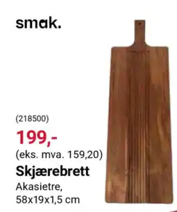 Europris Smak. skjærebrett akasietre tilbud