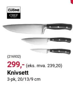 Europris CUISINE CHEF Knivsett tilbud