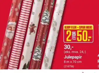 Europris Julepapir tilbud