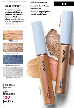Oriflame THE ONE Liquid Eye shadow tilbud