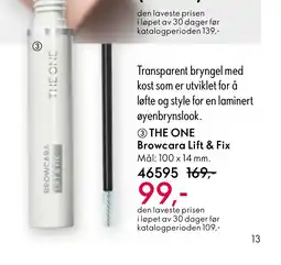 Oriflame THE ONE Browcara Lift & Fix tilbud